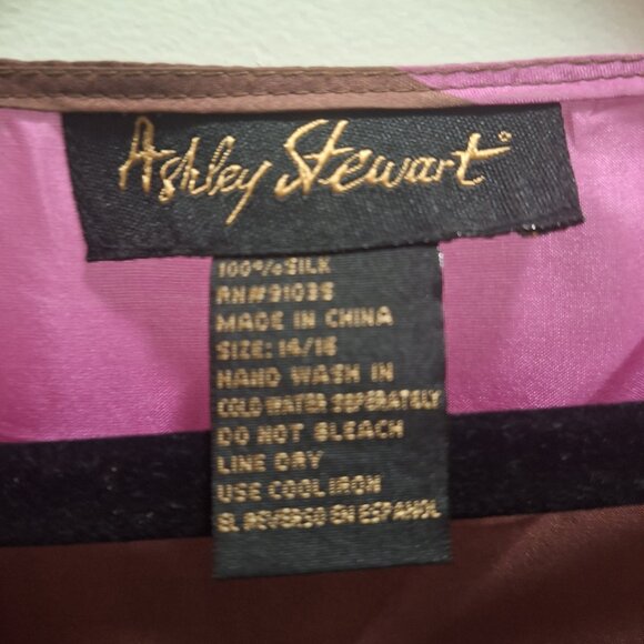ASHLEY STEWART SILK TOP. - Picture 3 of 3